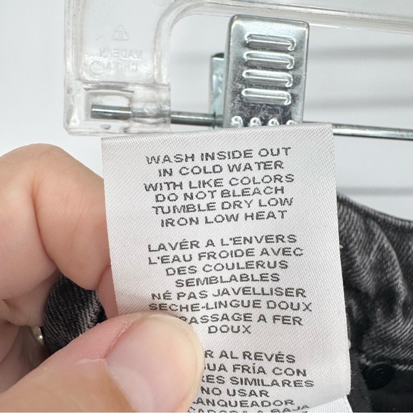 Good American Good Girlfriend High Waist Straight Leg Jeans In Black217 Sz 10/30 - Picture 12 of 12